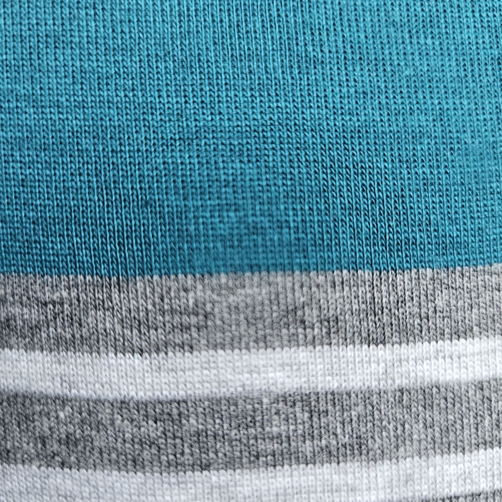 Reitmans stripped top tee sweater cowl neck one-shoulder zip long sleeve L - Picture 11 of 15